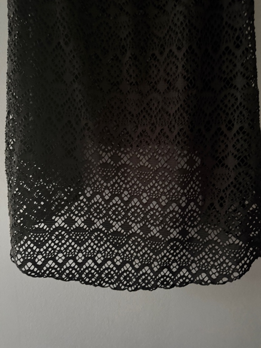 Bisou Bisou Black Lace Swim Coverup Skirt or dress - Picture 3 of 9